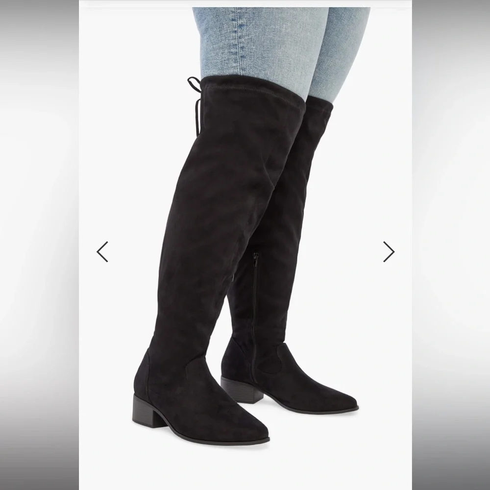 SHOE DAZZLE HANNAH OVER THE KNEE BOOT - BLACK SIZE 10 (NEW WITH TAGS)